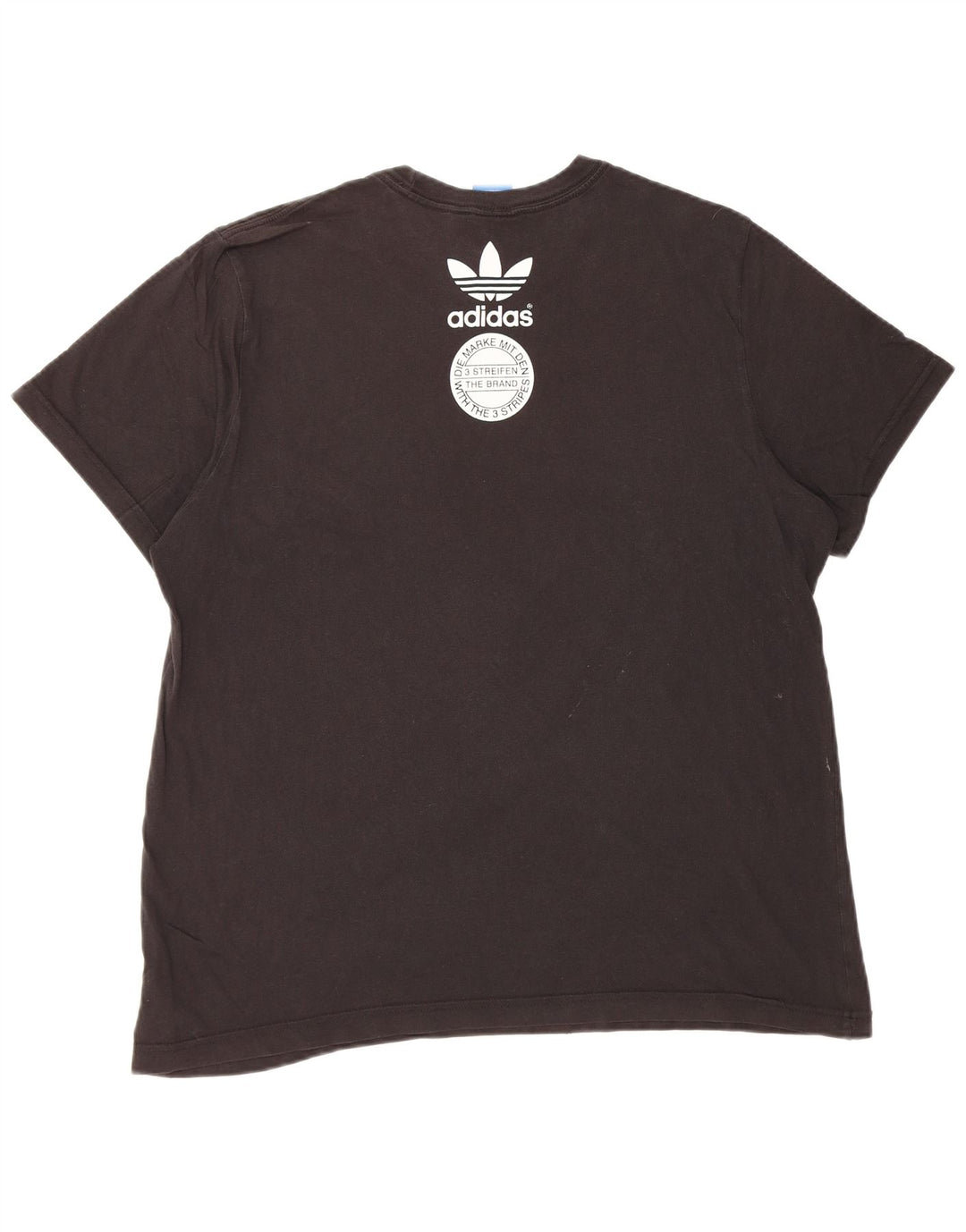 ADIDAS Mens Graphic T-Shirt Top Large Black Cotton