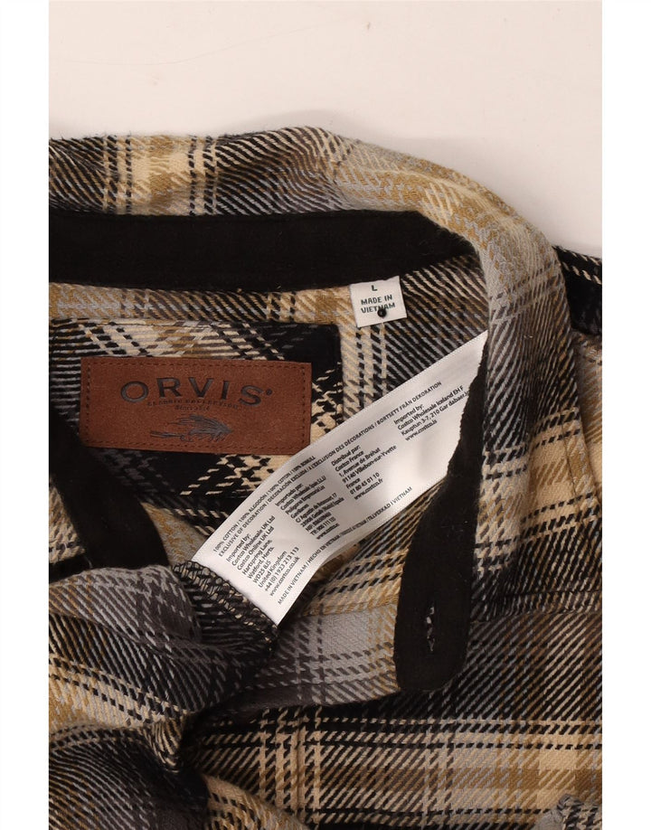 Orvis Chemise en flanelle pour homme Grand coton à carreaux multicolore