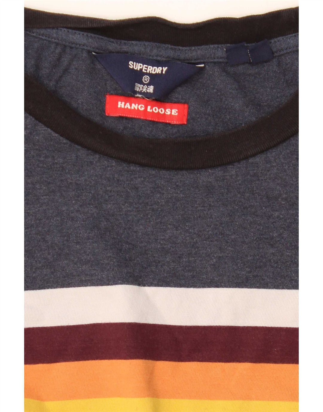 Superdry T-Shirt Homme Bleu Marine Moyen Colourblock