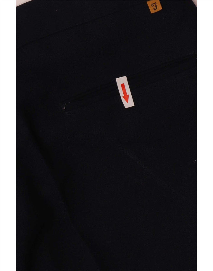Farah Pantalon décontracté droit pour homme W36 L30 Bleu marine Polyester
