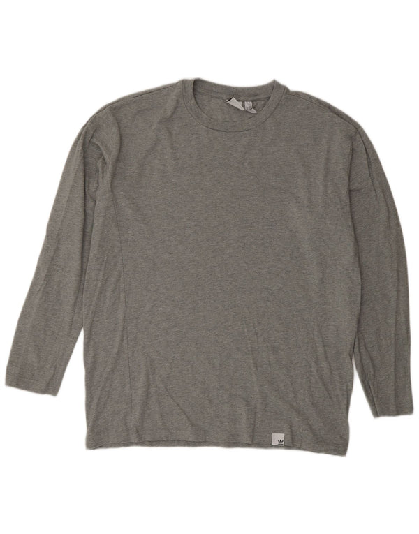 Adidas Haut à manches longues pour homme en coton gris moyen