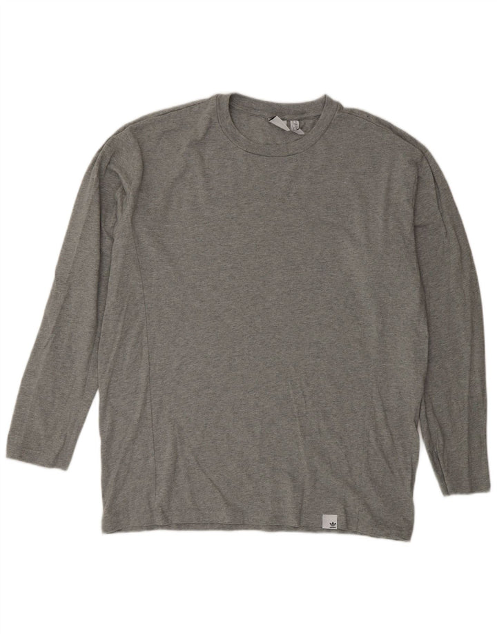 Adidas Haut à manches longues pour homme en coton gris moyen