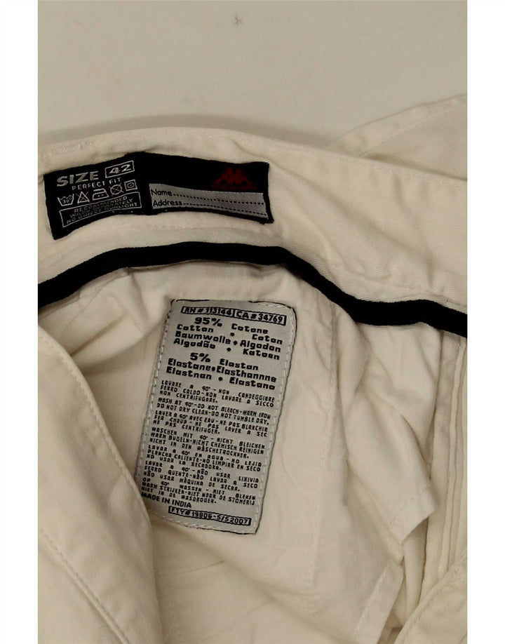 Kappa Short Chino Femme IT 42 Medium W30 Coton Blanc Cassé