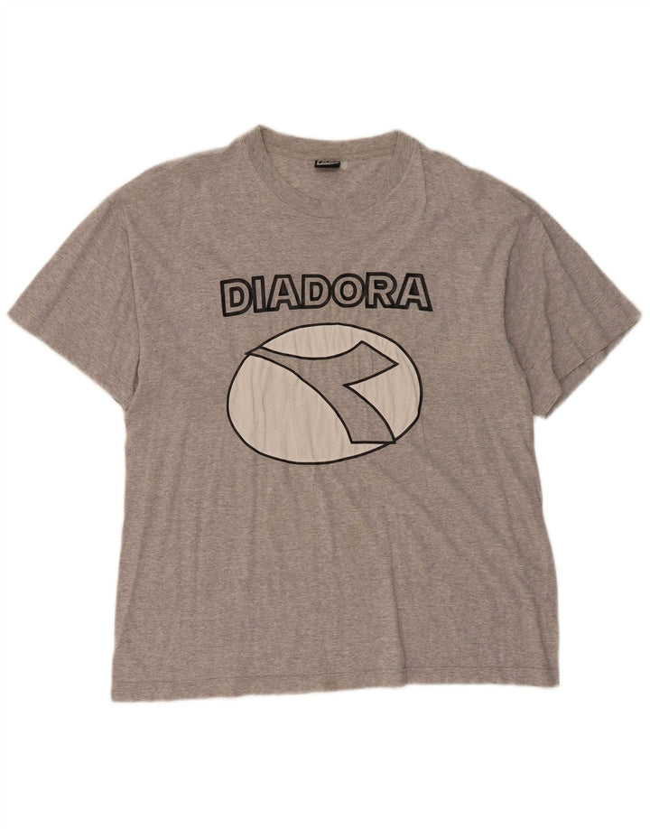 Diadora T-Shirt Graphique Homme Grand Gris