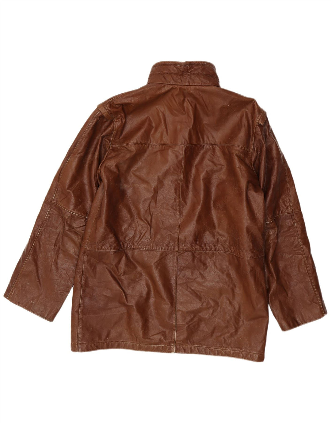 VINTAGE Veste en cuir homme UK 38 Marron moyen