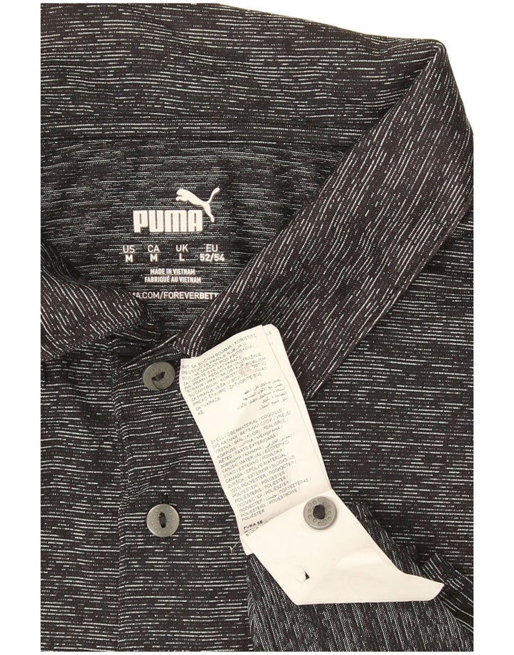 Puma Polo Homme Large Gris Moucheté Polyester