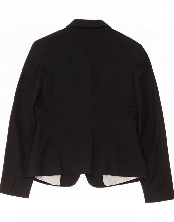 Benetton Veste Blazer 2 Boutons Femme IT 48 XL Noir Polyester