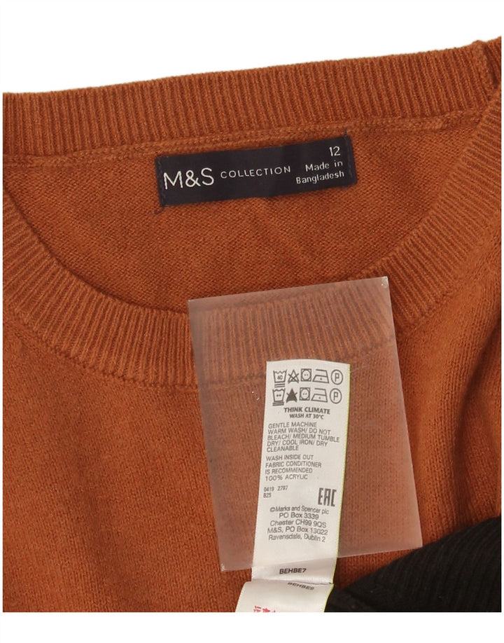 Marks & Spencer Pull col bateau pour femme UK 12 Medium Multicolore
