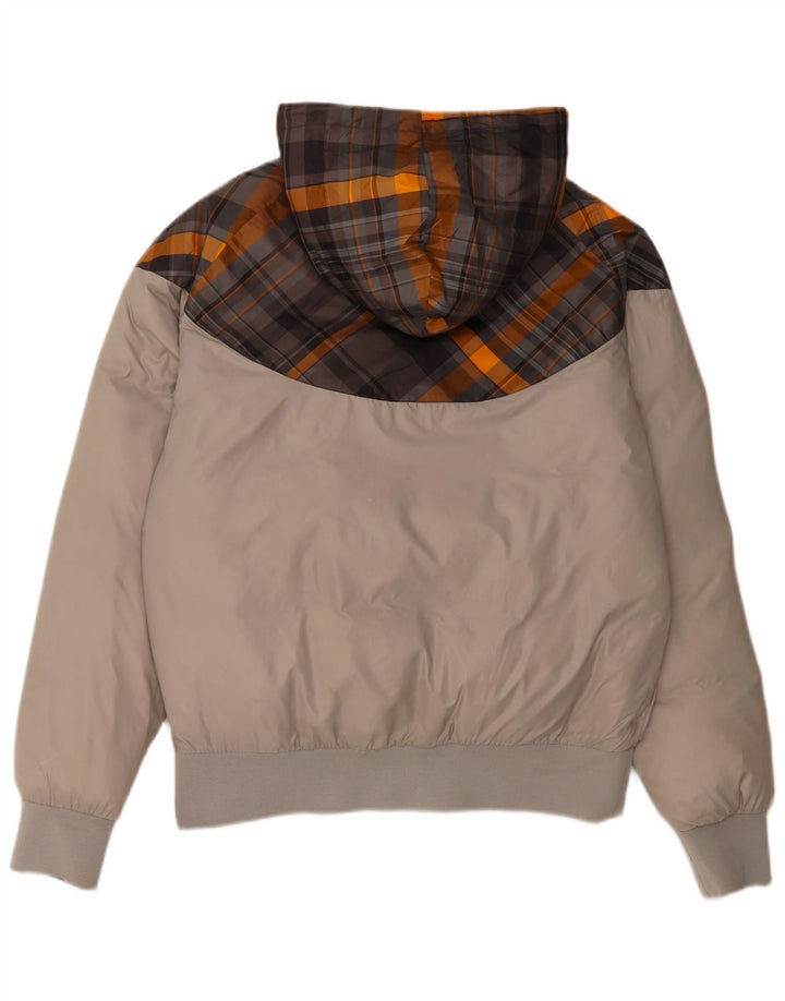 Nike Veste matelassée à capuche pour homme UK 36 Petit Gris Colorblock Polyester