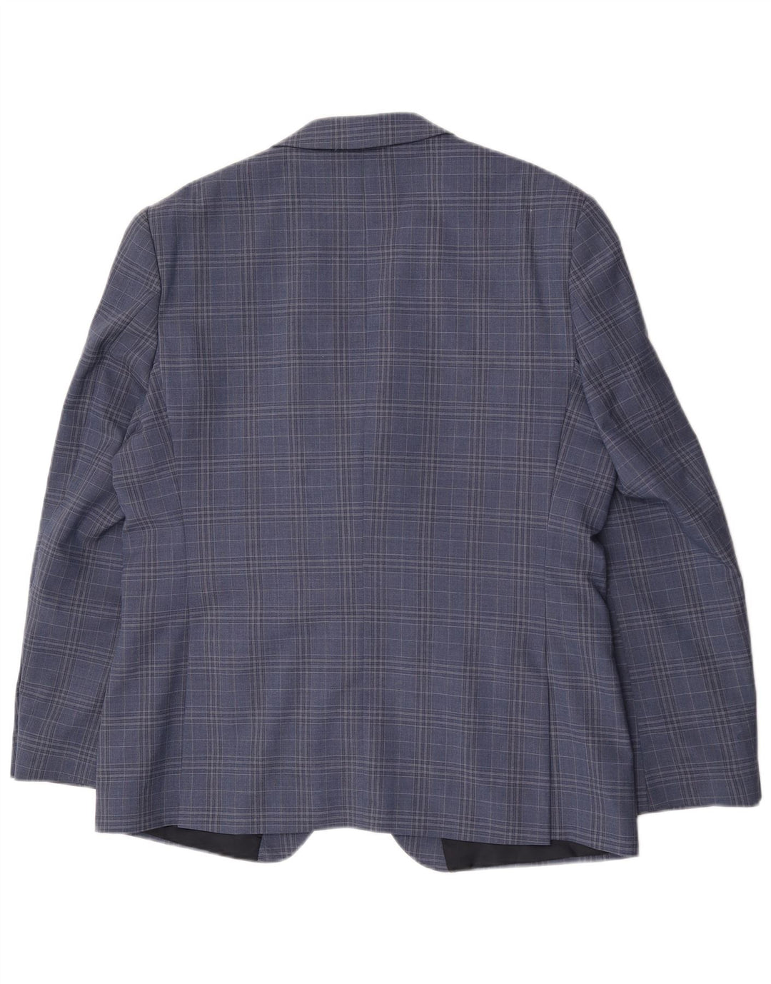 Ben Sherman Veste blazer à 2 boutons pour homme UK 44 2XL Bleu à carreaux en laine