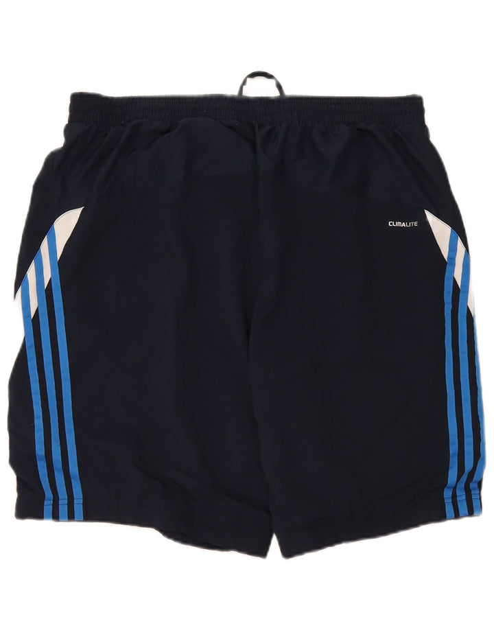 Adidas Short de sport pour homme XL Bleu marine Colorblock Polyester