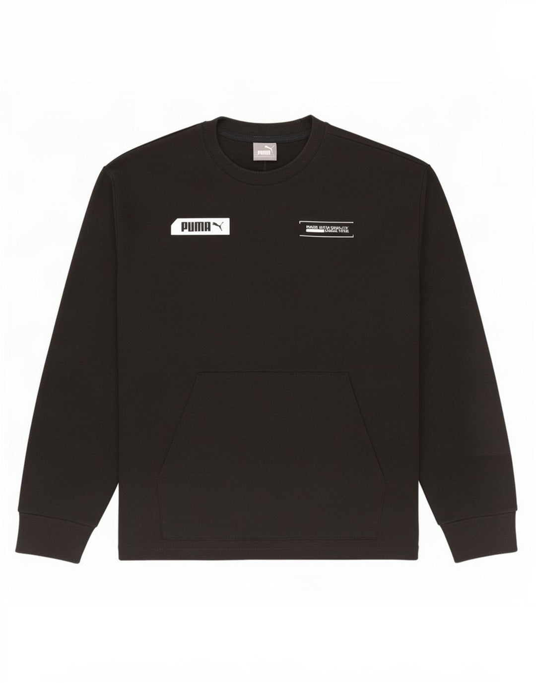 Puma Sweat-shirt graphique pour homme en coton noir Taille S