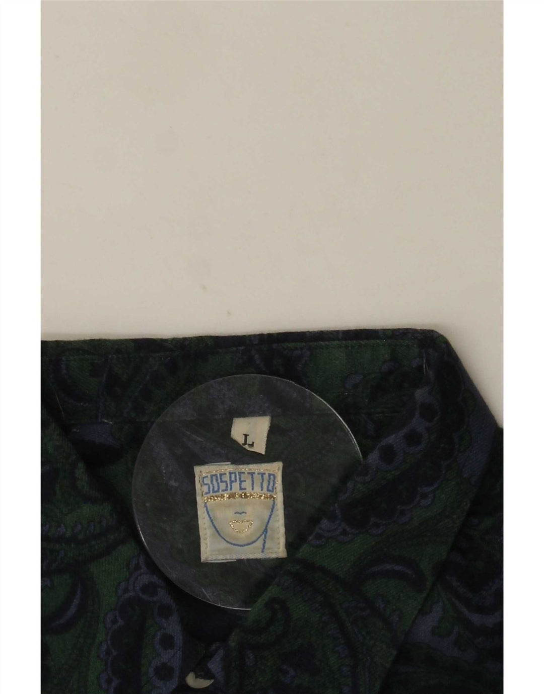 Chemise Homme Vintage Grand Paisley Vert