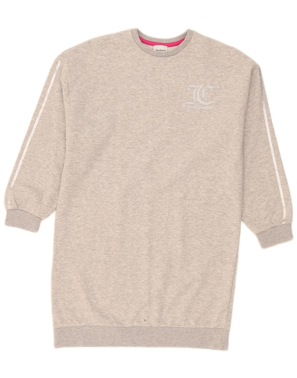 Juicy Couture Robe pull graphique pour femme UK 12 Gris moyen moucheté