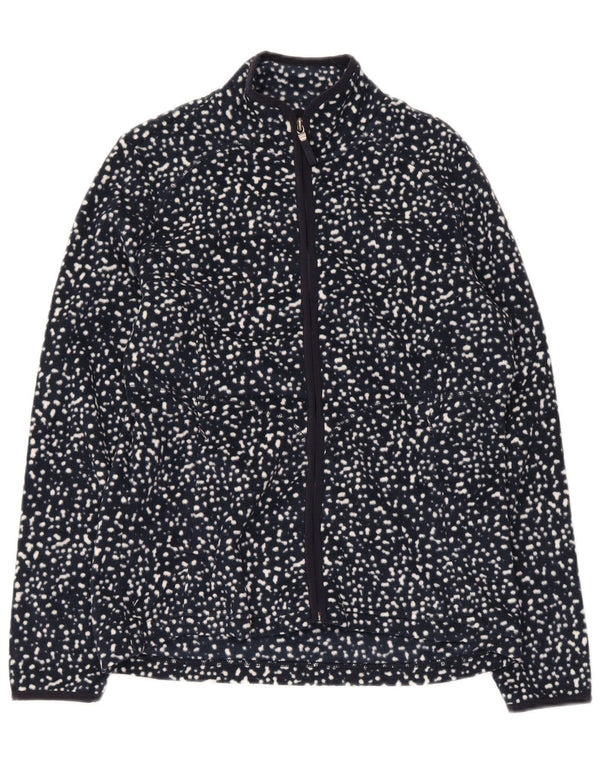 Marks & Spencer Veste polaire pour femme UK 12 Bleu marine moyen à pois