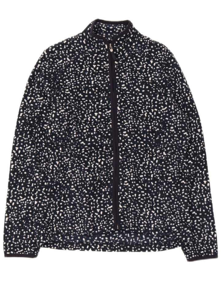 Marks & Spencer Veste polaire pour femme UK 12 Bleu marine moyen à pois