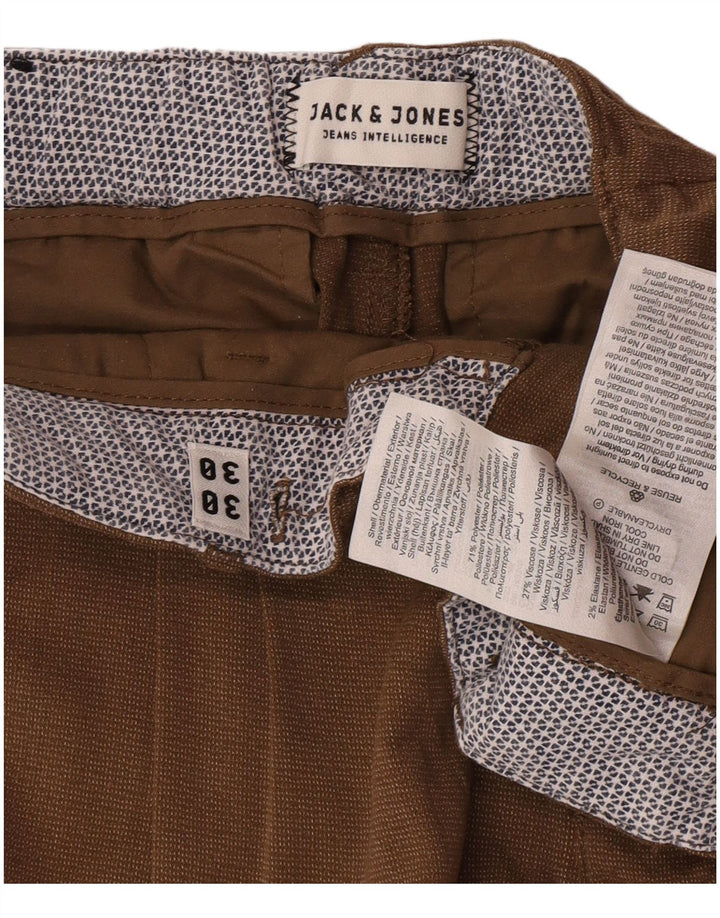 Jack & Jones Pantalon Chino Pegged Homme W30 L23 Marron Polyester