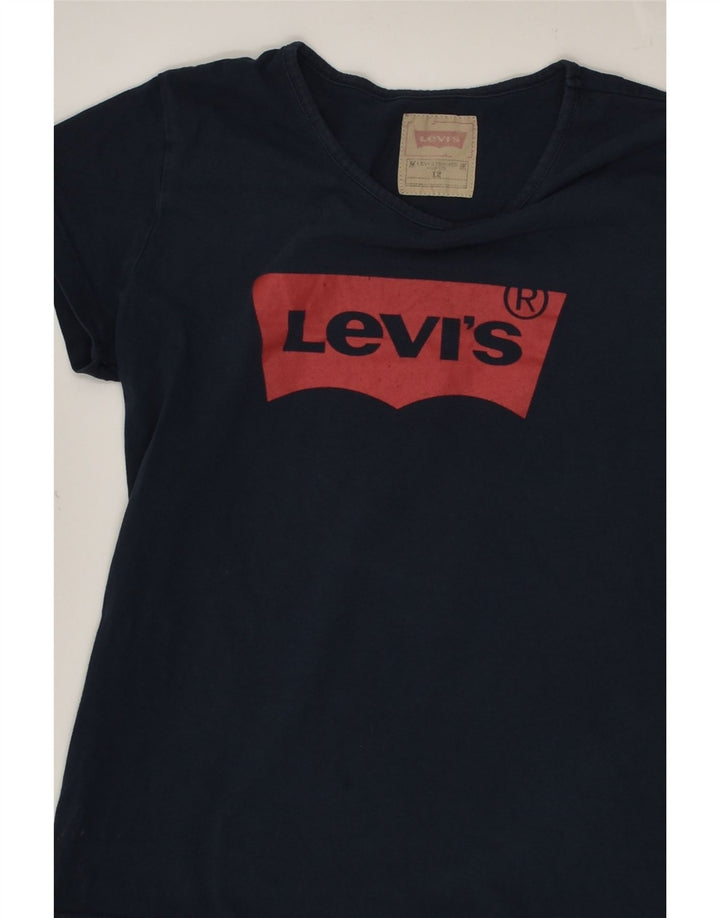 LEVI'S Boys Graphic T-Shirt Top 11-12 Years Navy Blue | Vintage Levi's | Thrift | Second-Hand Levi's | Used Clothing | Messina Hembry 