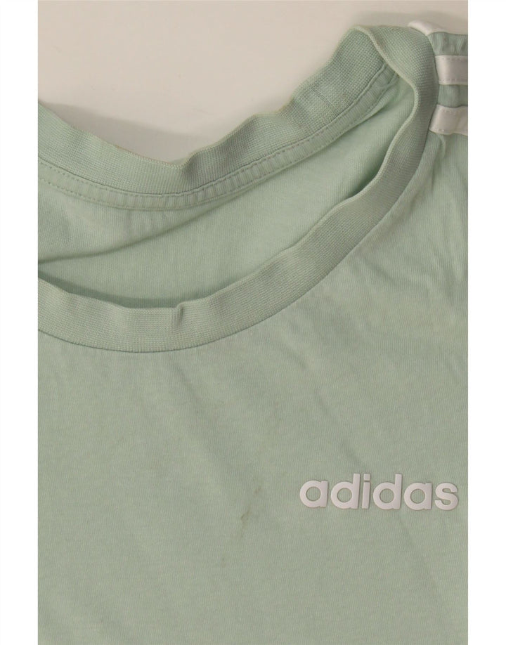 Adidas T-Shirt Femme Top UK 12/14 Vert Moyen