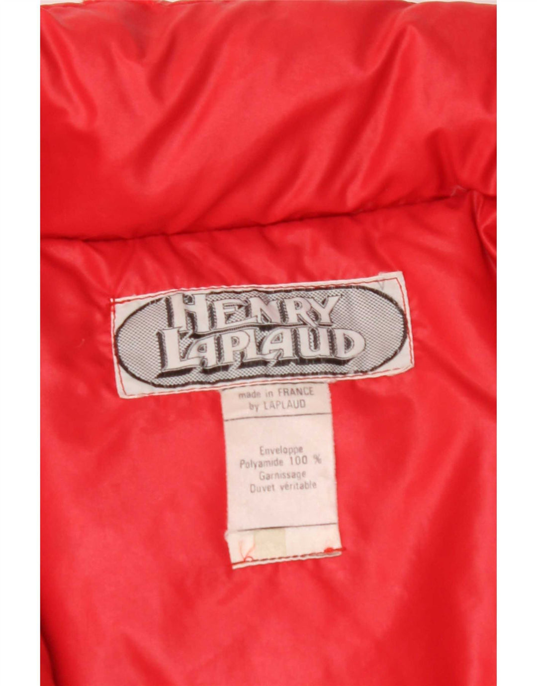 veste rembourrée homme vintage UK 40 Grand Polyamide Rouge