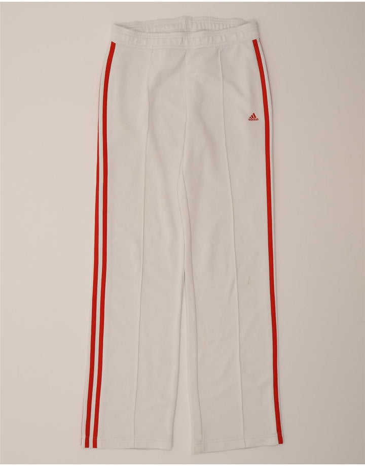 Adidas Pantalon de survêtement pour femme UK 10 Small Blanc Polyester
