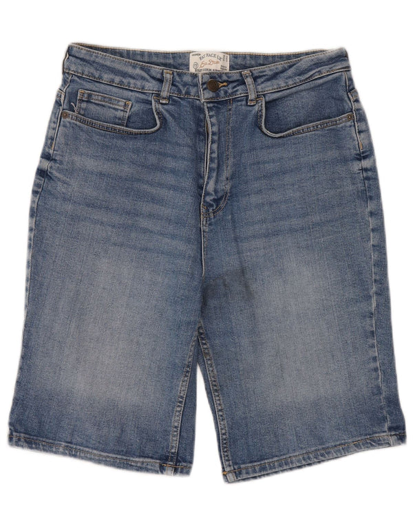 Fat Face Bermuda en jean pour femme UK 14 Large W30 Bleu Coton