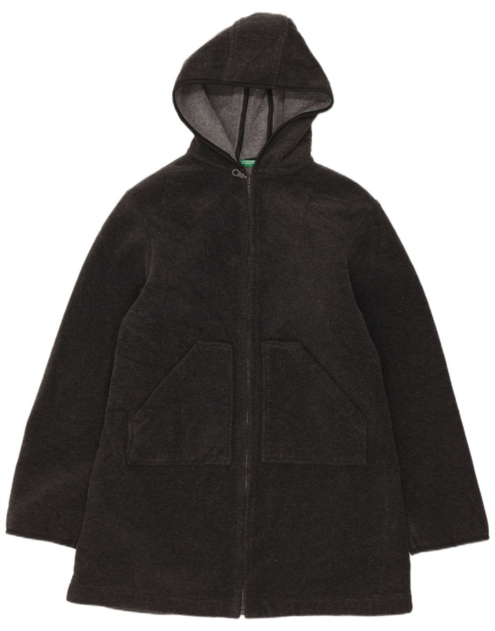 Benetton Veste polaire à capuche pour femme UK 12 Gris moyen