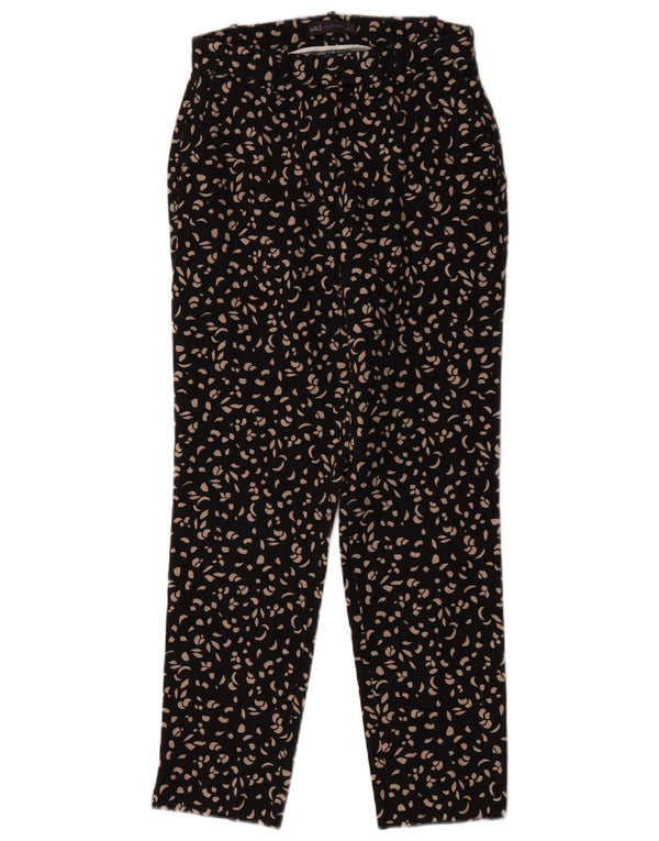Marks & Spencer Pantalon Chino Femme UK 8 Small W26 L27 Noir Paisley