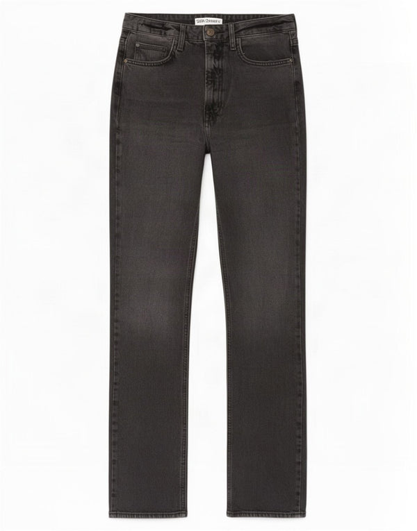 Zara Jean slim taille haute en détresse pour femme EU 38 Small W28 L34 Gris Coton