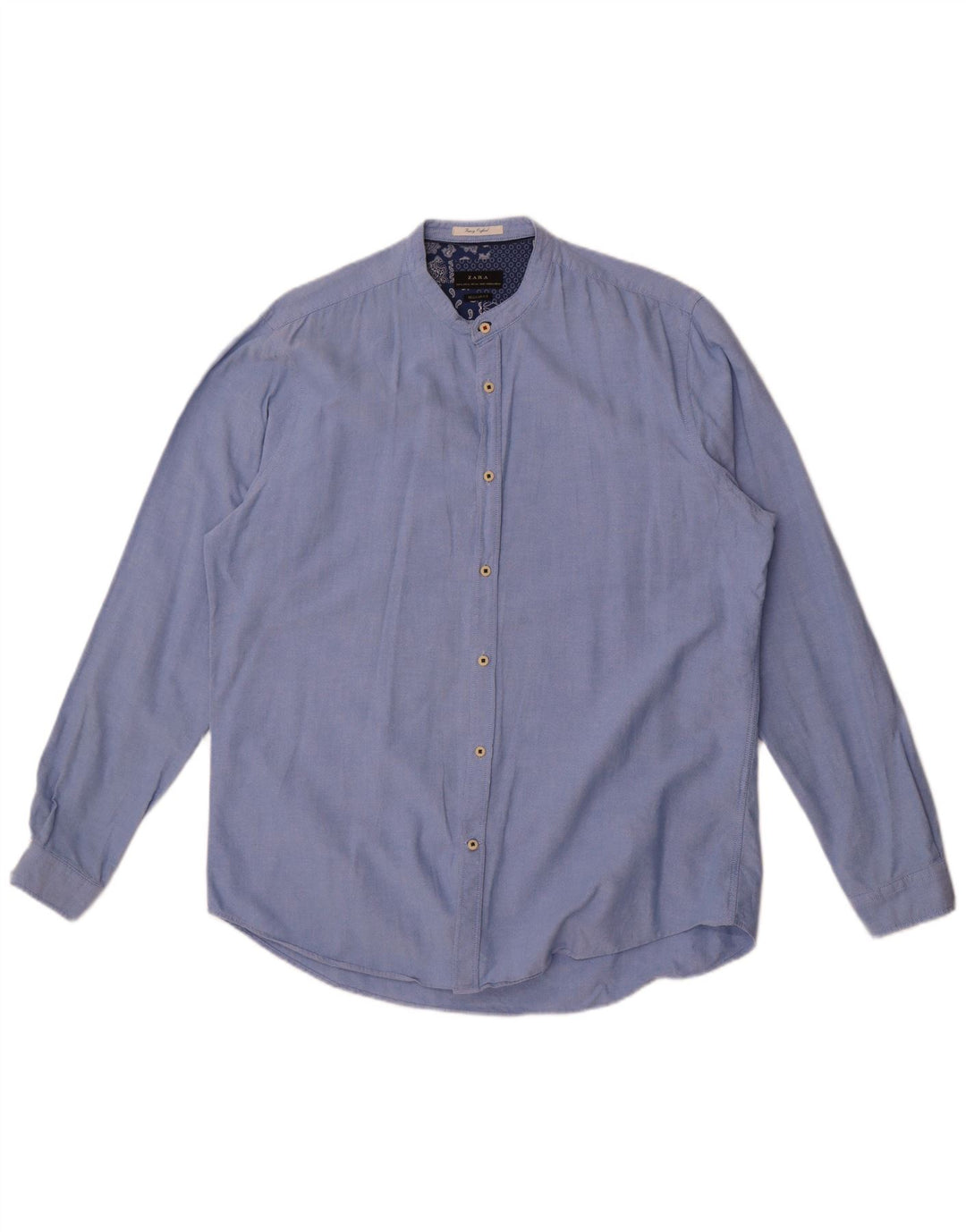 Chemise Regular Fit XL Bleu Coton Zara Homme