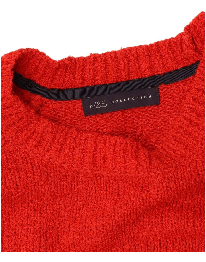 Marks & Spencer Pull col bateau pour femme UK 14 Large Rouge