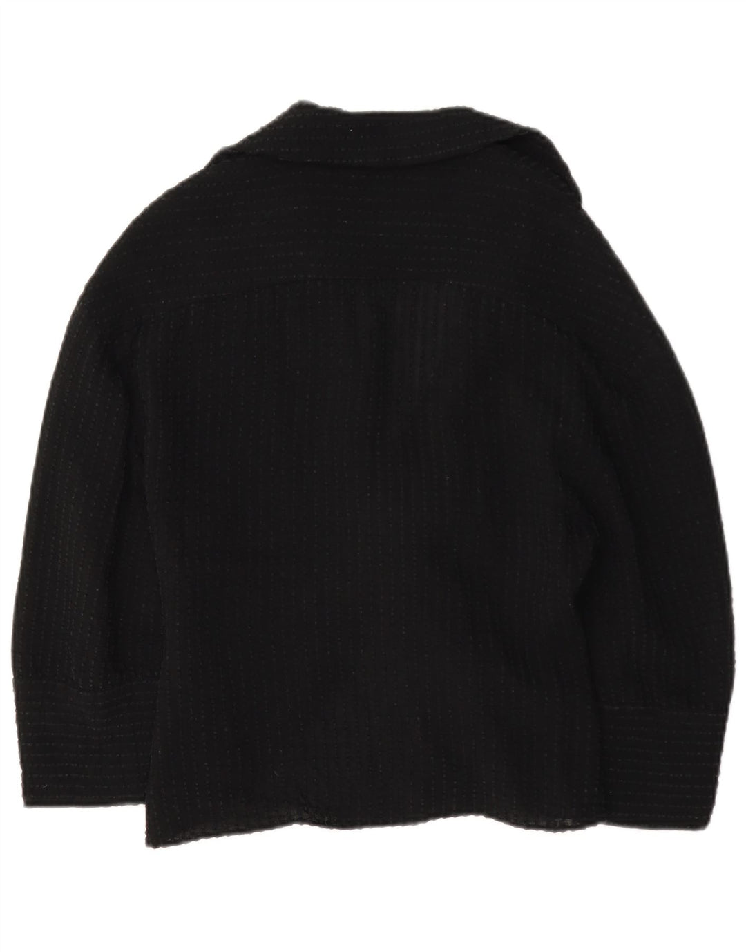 Zara Chemisier à manches 3/4 pour femme avec cravate sur le devant, UK 12, viscose noire moyenne
