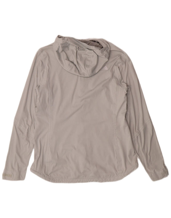THE NORTH FACE Veste de pluie à capuche pour femme UK 14 Large Gris Polyester
