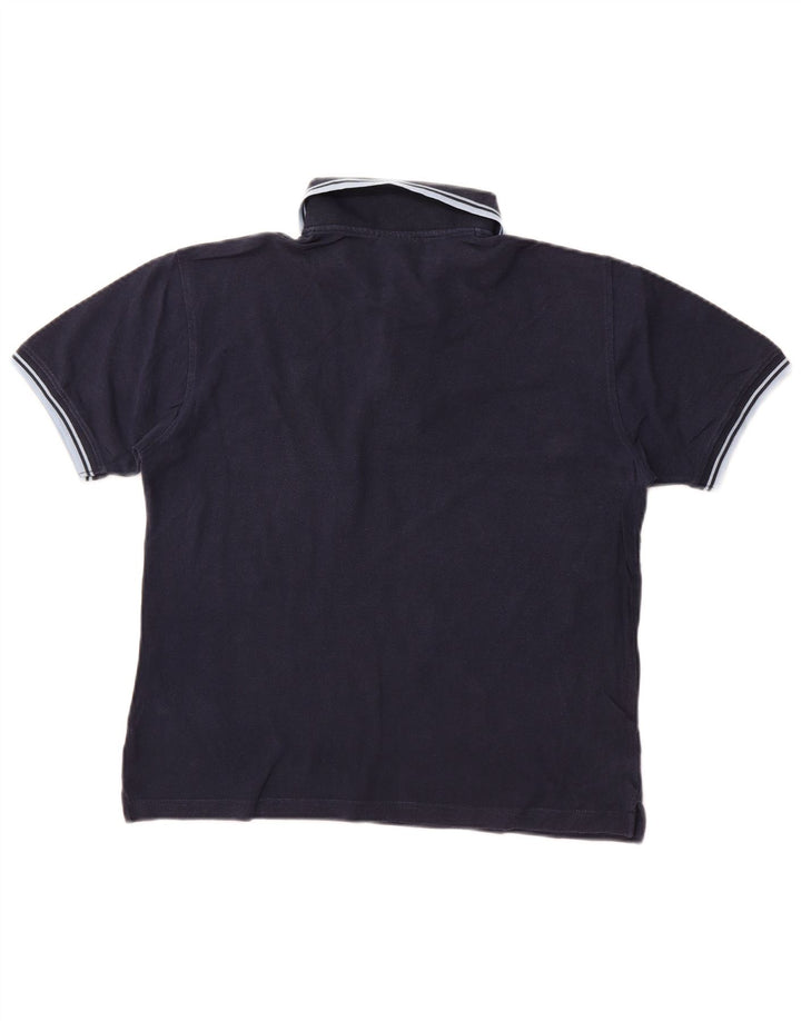 Diadora Polo Homme Petit Bleu Marine Coton