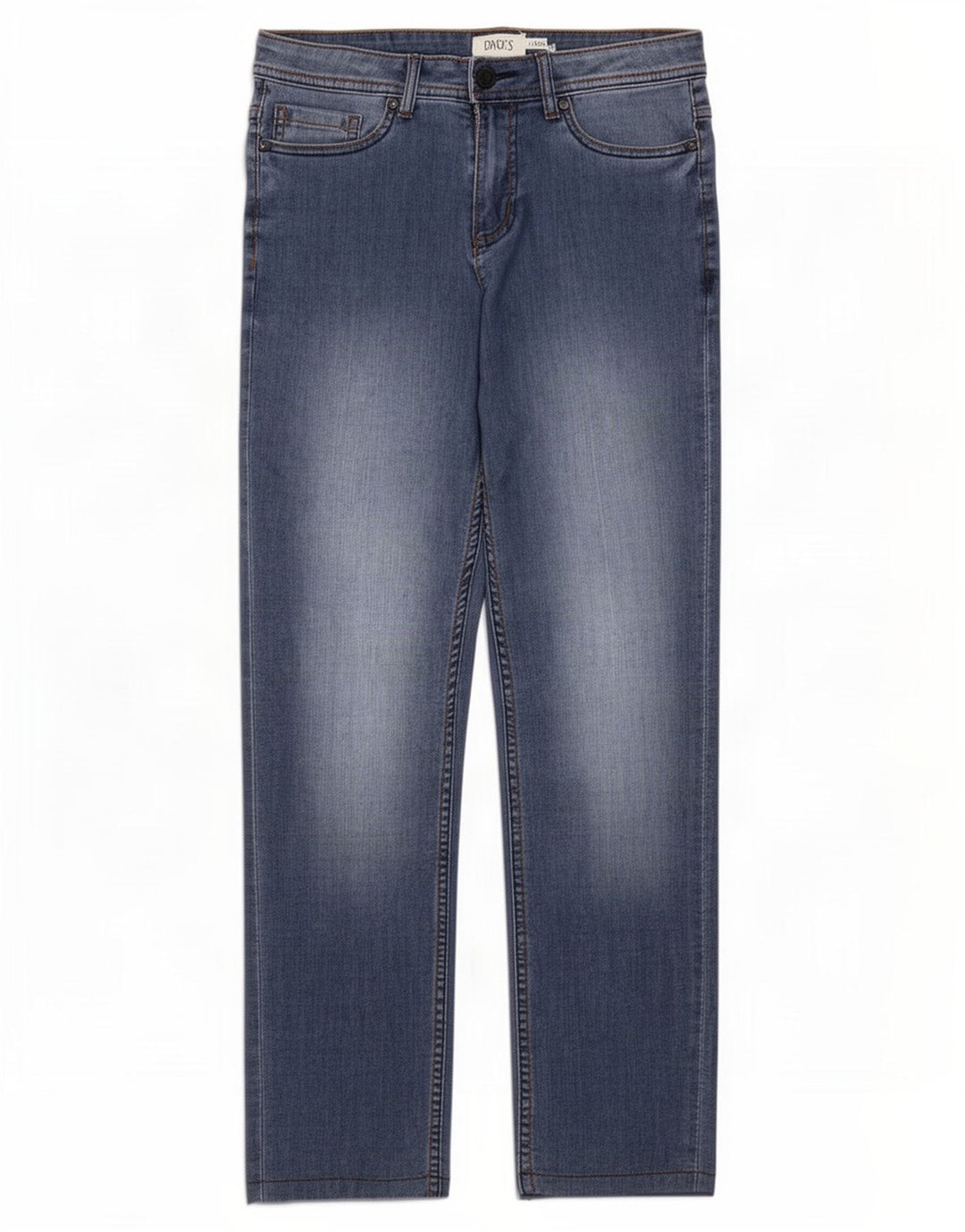 Dack's Jean droit homme IT 46 Small W30 L28 bleu coton