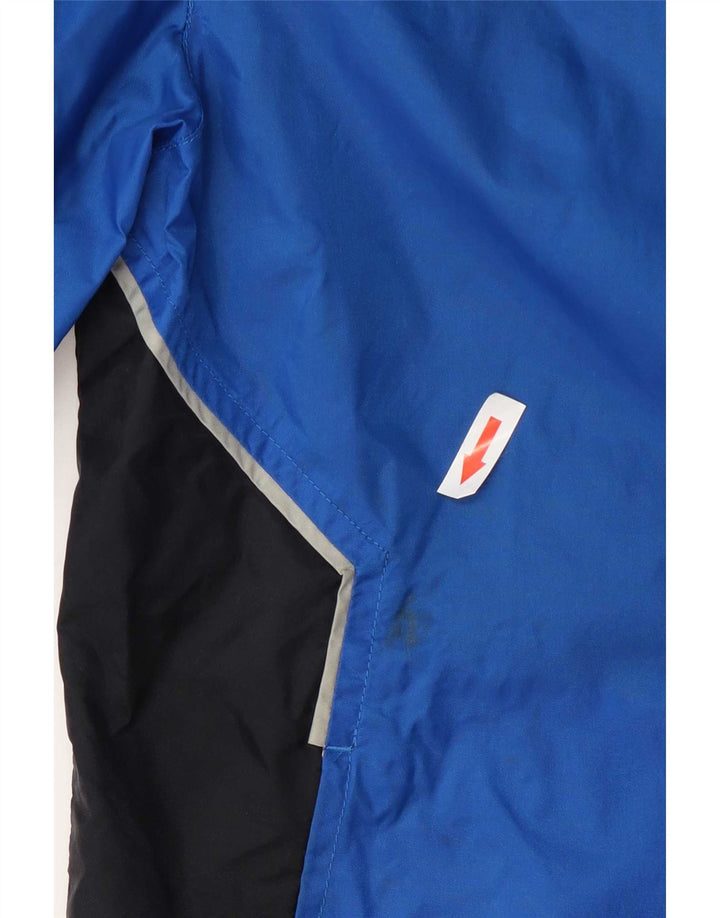 Puma Veste de pluie à capuche pour homme UK 38 Bleu moyen Nylon colour block