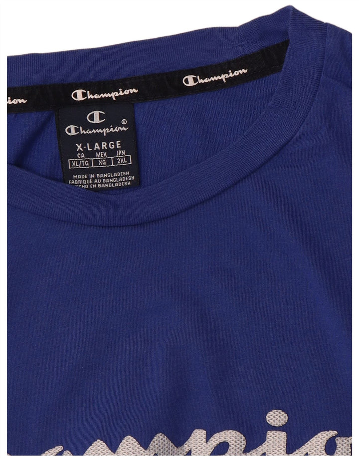 Champion T-Shirt Graphique Homme XL Bleu