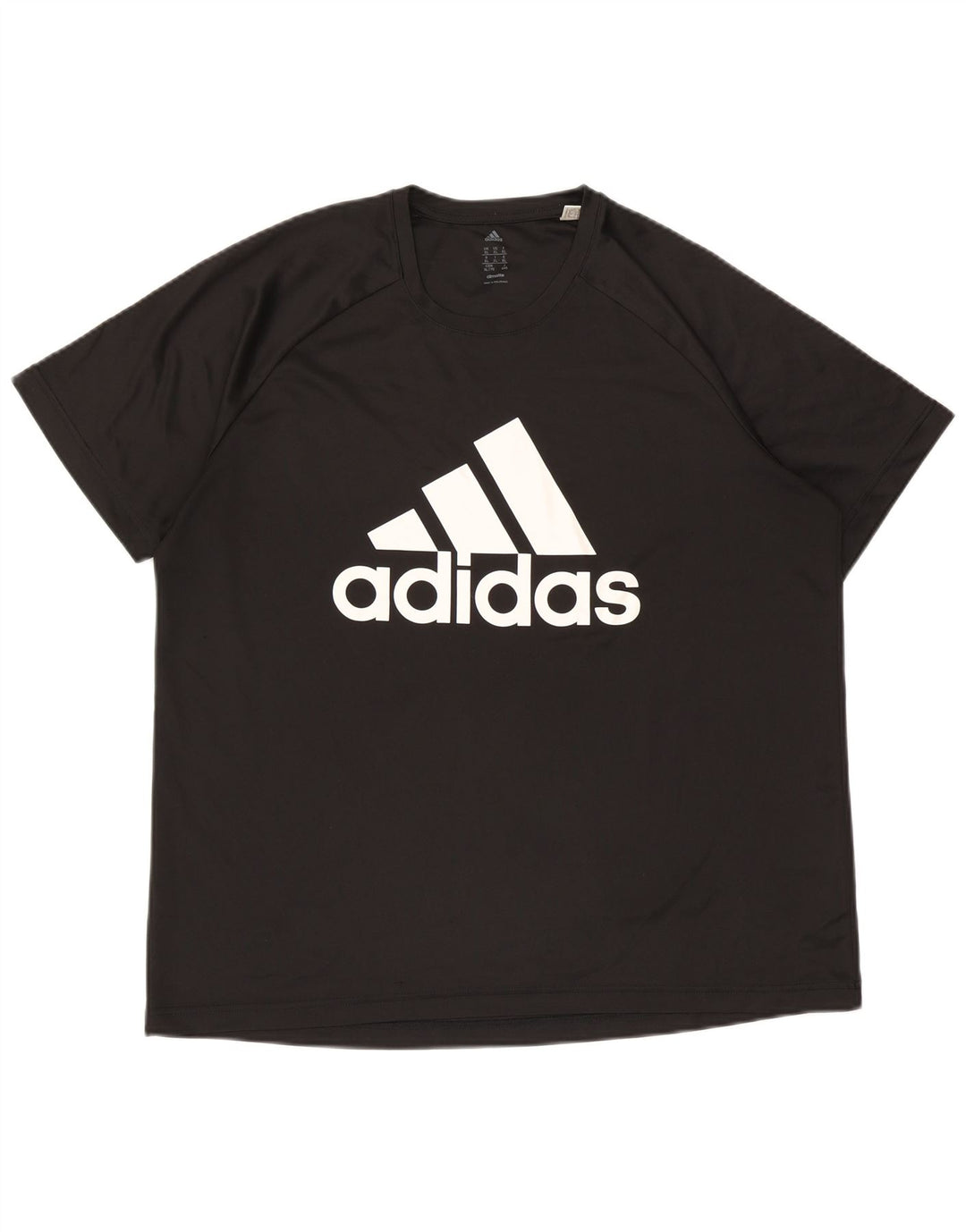 Adidas Hommes Climalite Graphic T-Shirt Top XL Noir Polyester
