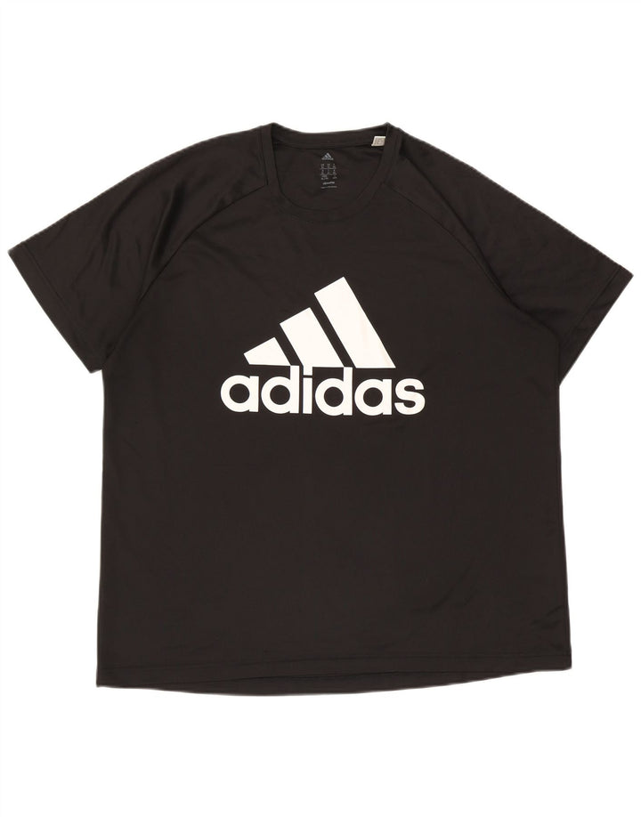 Adidas Hommes Climalite Graphic T-Shirt Top XL Noir Polyester