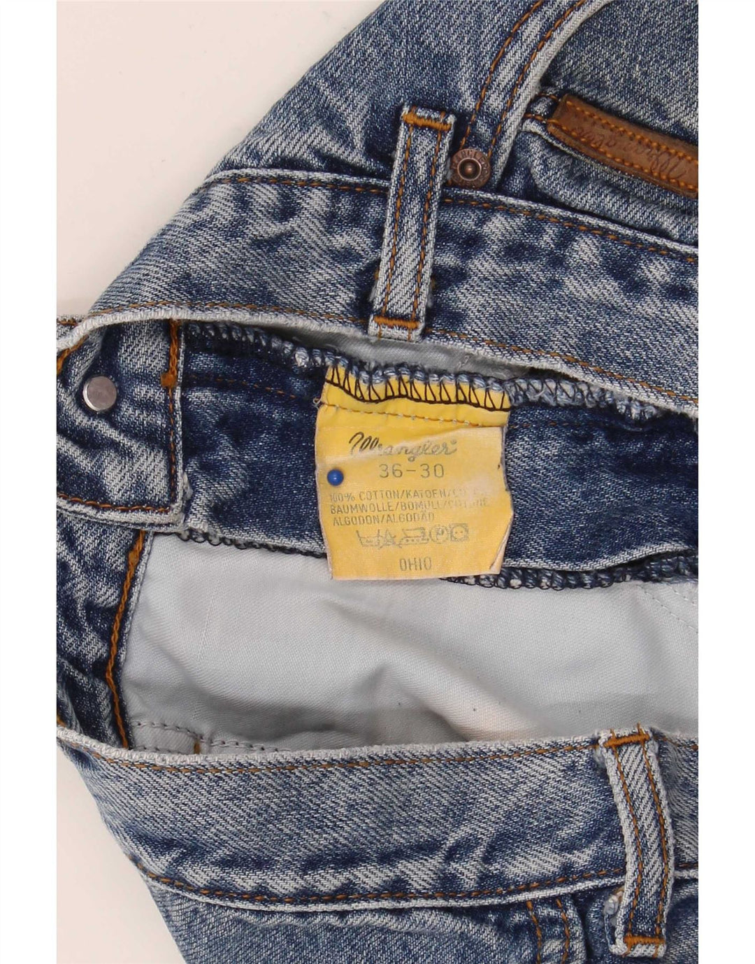Wrangler Jean Droit Ohio W36 L30 Homme Bleu Coton
