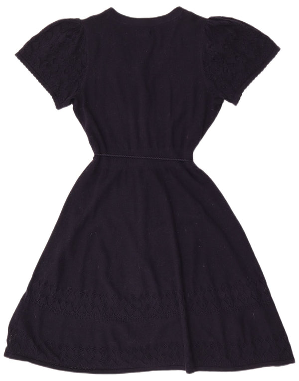 Fat Face Robe trapèze pour femme UK 10 Petit coton bleu marine