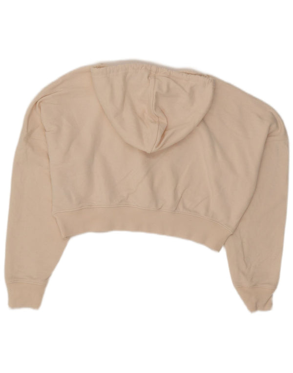 Adidas Pull à capuche surdimensionné pour femme Crop Graphic UK 4 XS en coton beige