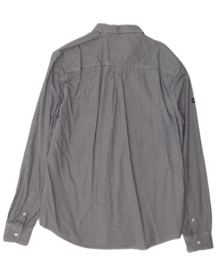Superdry Chemise Regular Fit XL Bleu Marine Vichy Coton