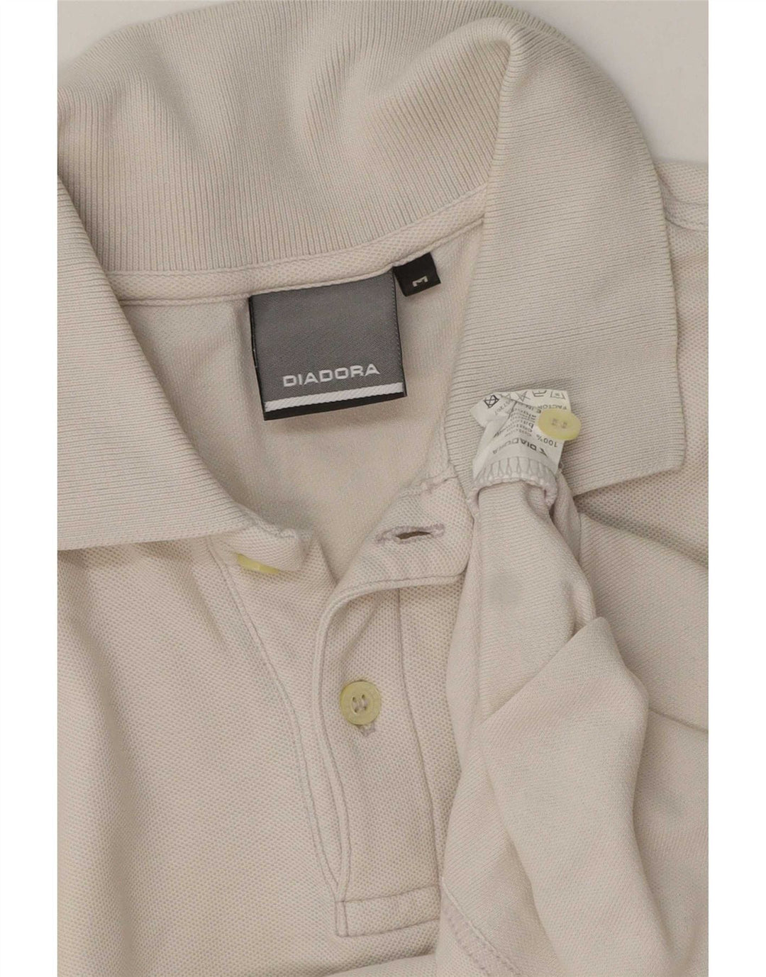 Diadora Polo Homme Blanc Moyen Coton