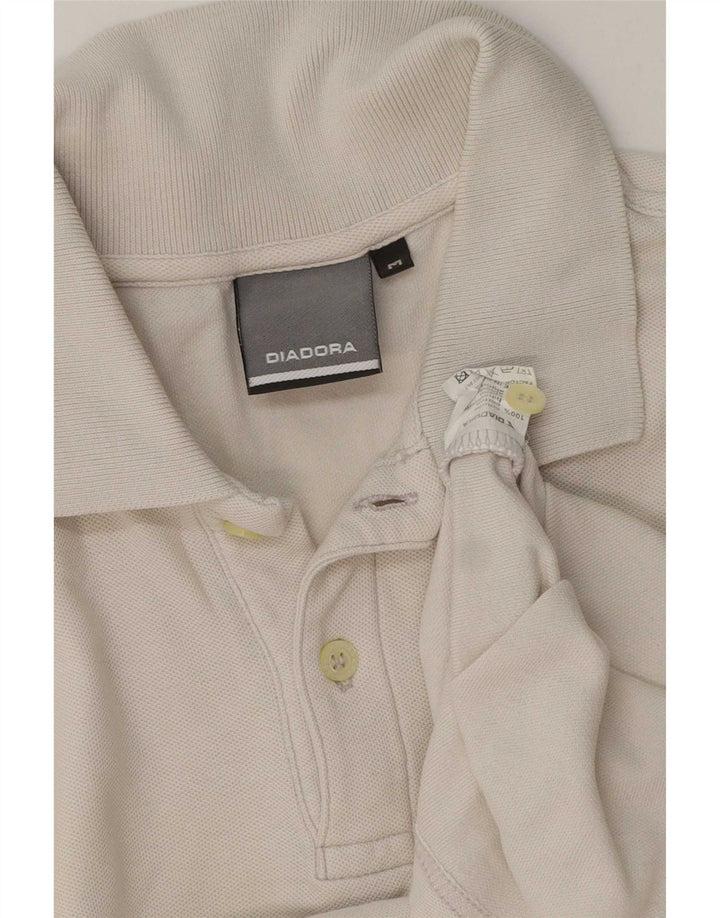 Diadora Polo Homme Blanc Moyen Coton