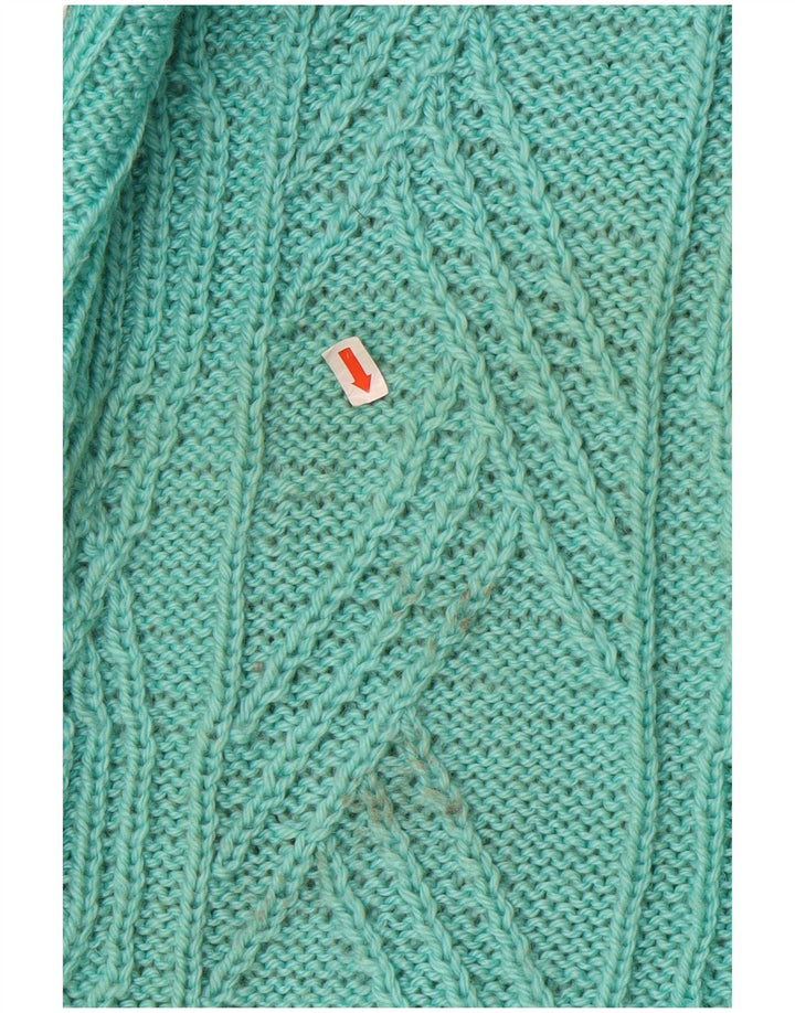 VINTAGE Womens Cardigan Sweater UK 14 Large Turquoise