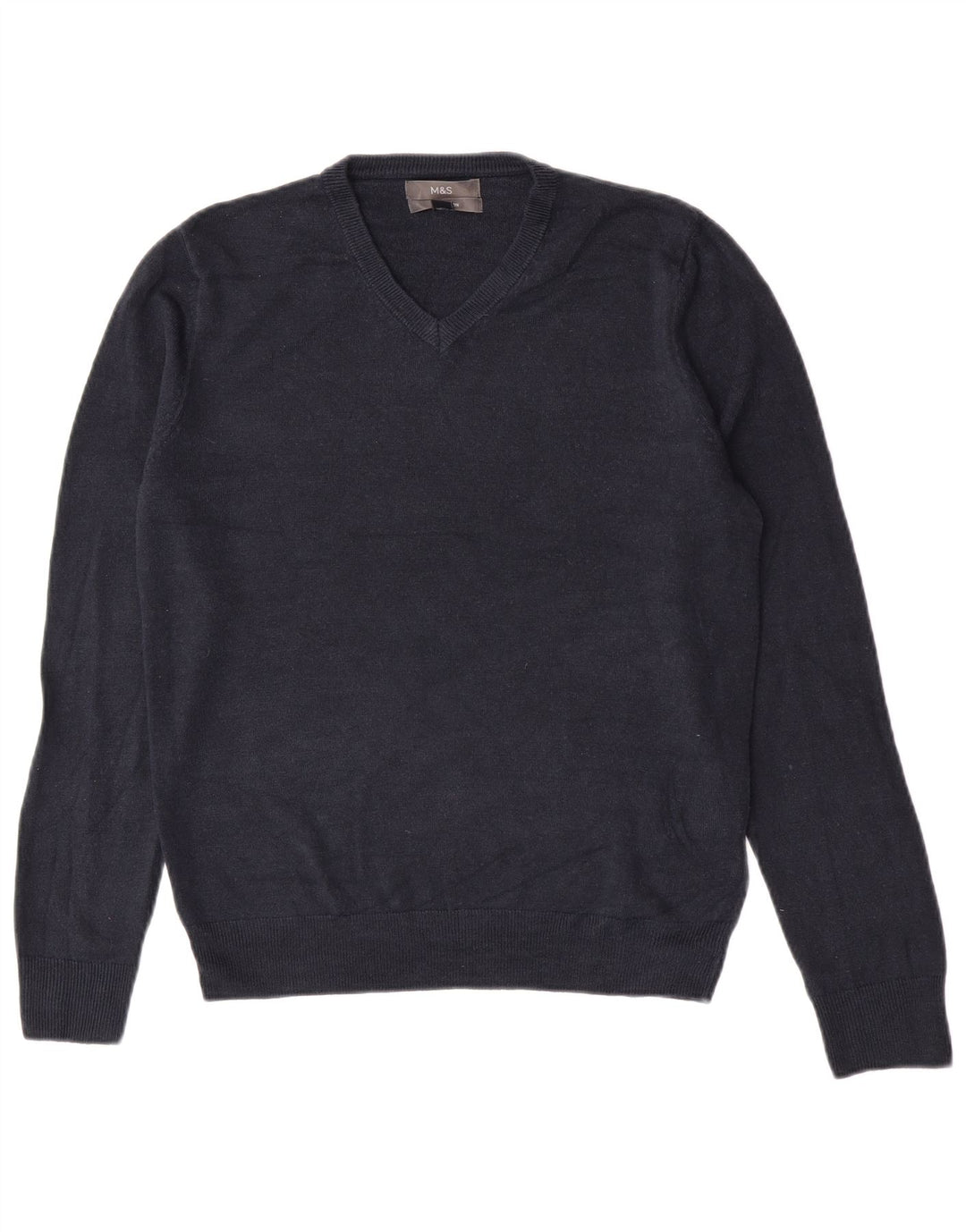 Marks & Spencer Pull col V Homme Bleu Marine Moyen Acrylique