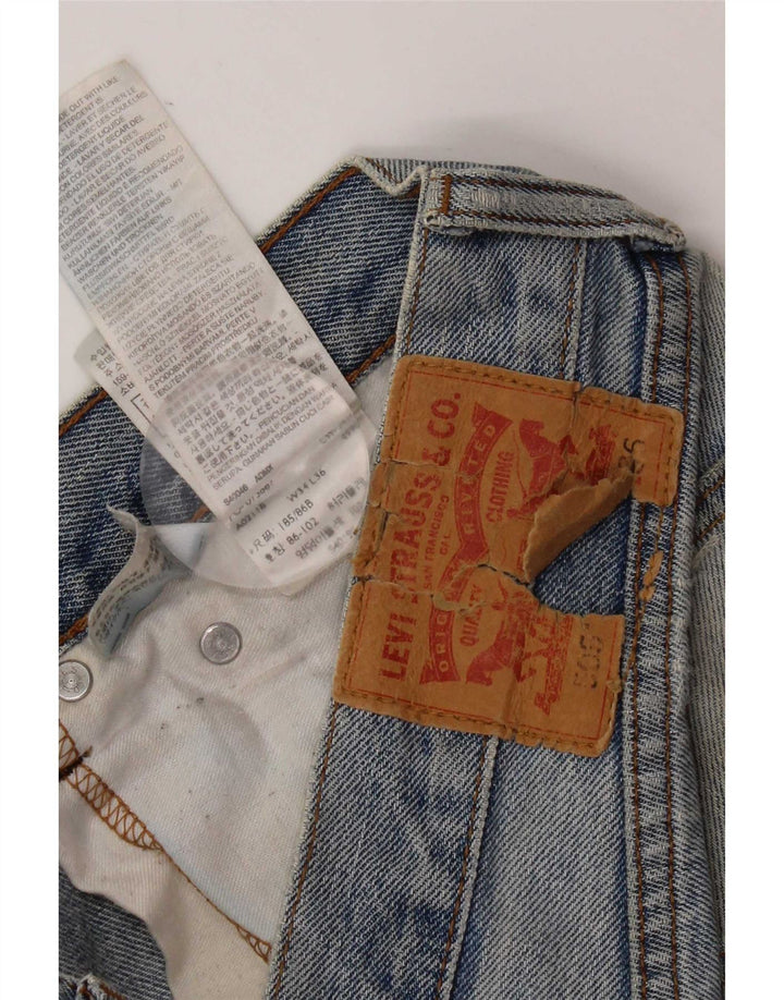 Levi's Jean Droit 505 Vieilli Homme W34 L28 Bleu Coton