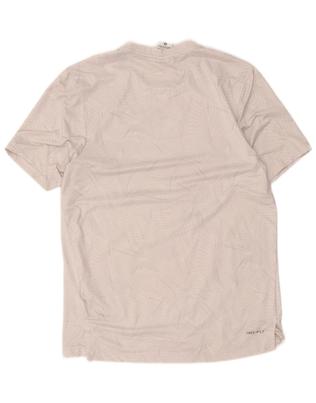 Nike Homme Dri Fit Graphic T-Shirt Haut Gris Moyen Géométrique Polyester