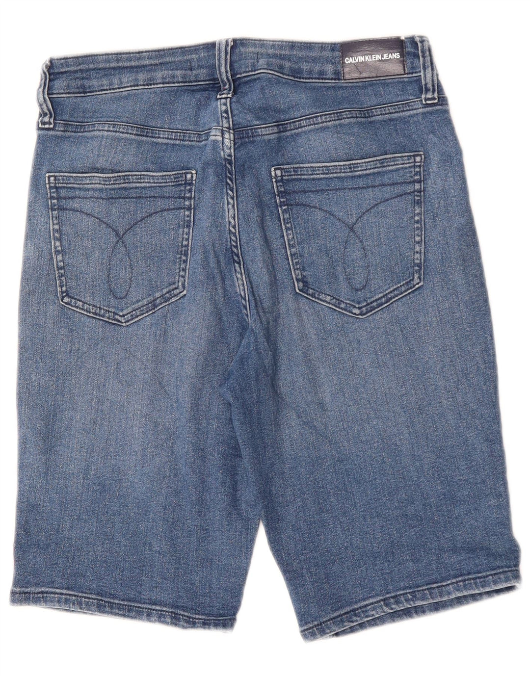 Calvin Klein Bermuda en jean pour garçon 9-10 ans W28 Bleu Coton